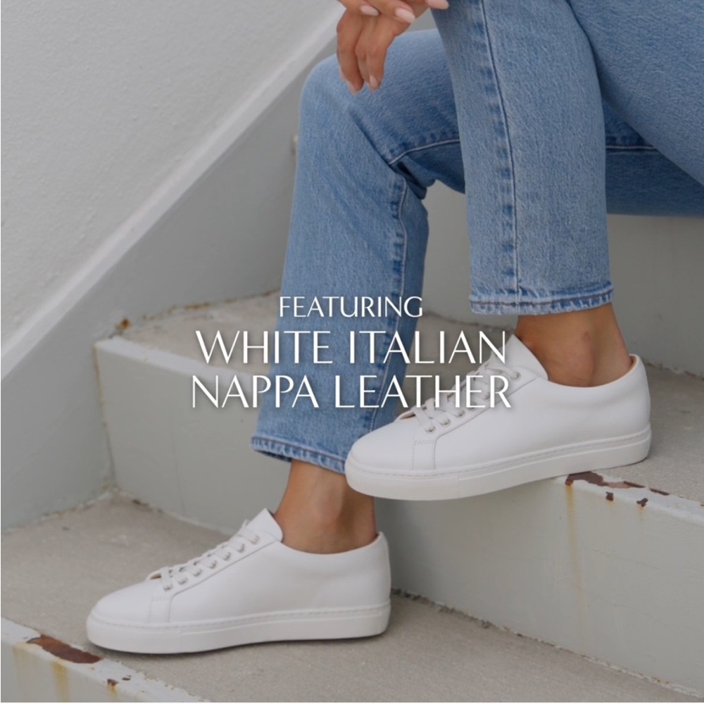 Thursday Boot Company Women’s Premier Low Top White Italian Leather Shoes - Picture 2 of 16